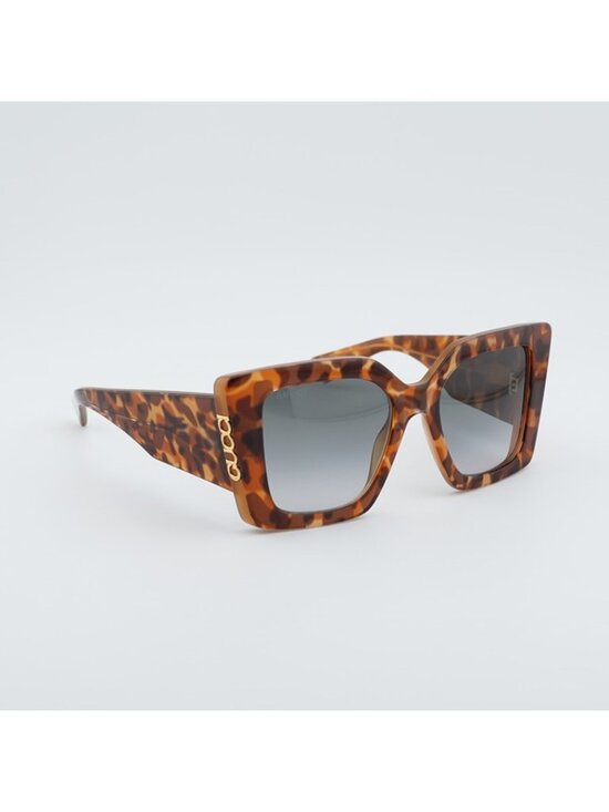 Gucci GG2039S 004 Sunglasses Havana Butterfly Frame, Grey Gradient Lenses main image 3